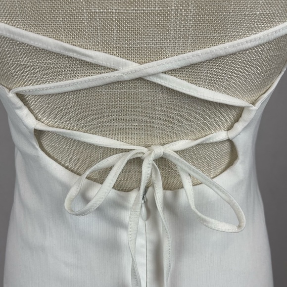 White Backless Bodycon Hallow Out Midi Dress - Picture 13 of 15